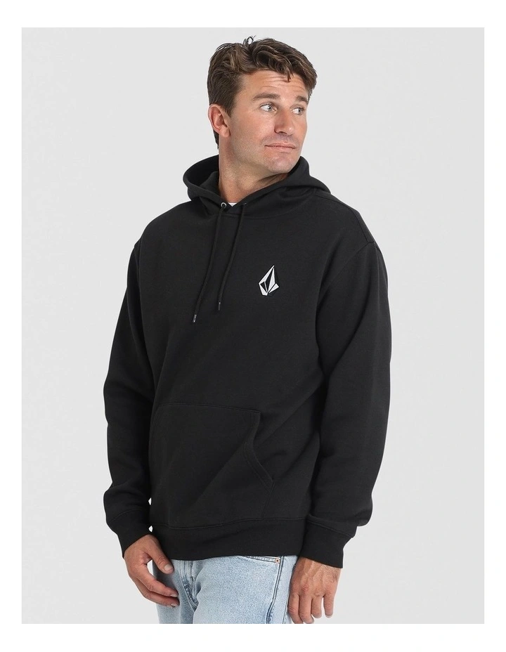 Vologo Pullover Hoodie in Black image 3