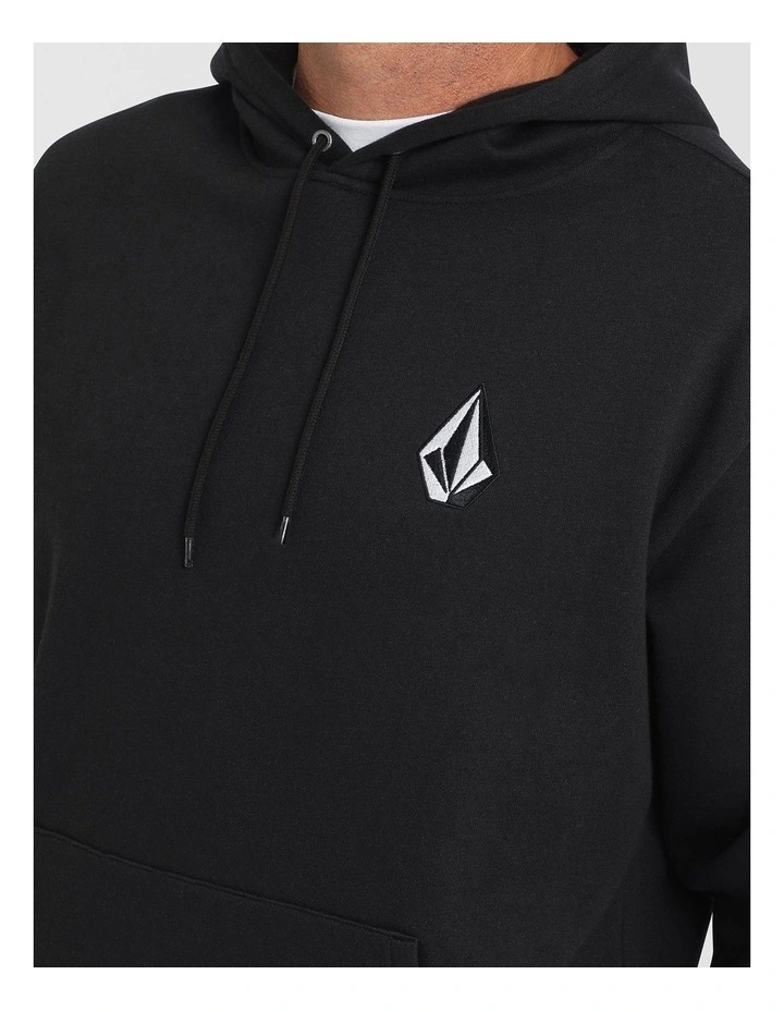Vologo Pullover Hoodie in Black image 4