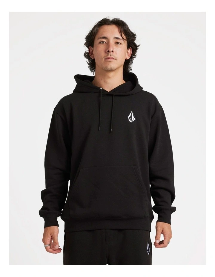 Vologo Pullover Hoodie in Black image 1