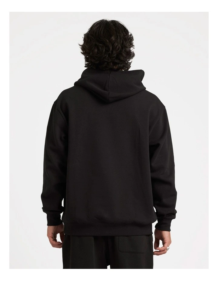 Vologo Pullover Hoodie in Black image 2