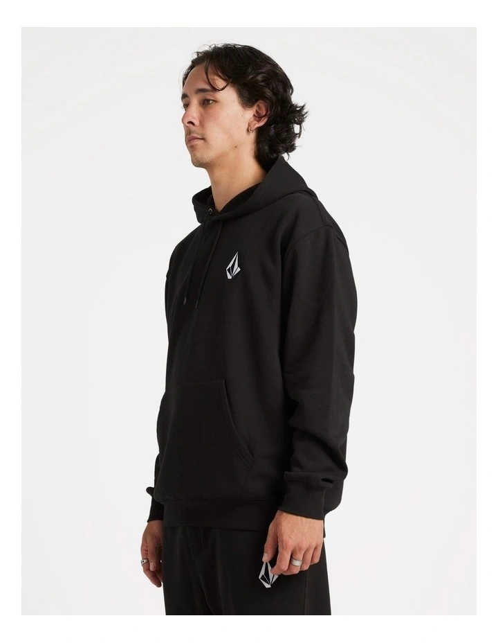 Vologo Pullover Hoodie in Black image 3
