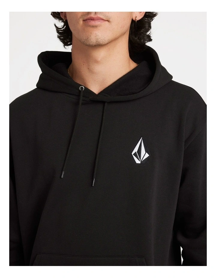 Vologo Pullover Hoodie in Black image 4