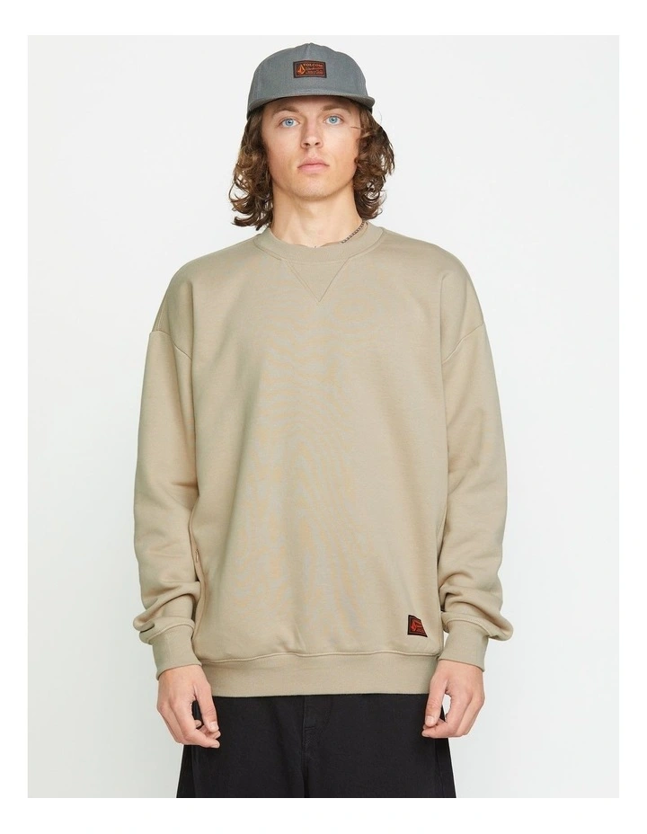 Operators Crew Neck Sweatshirt in Green image 1