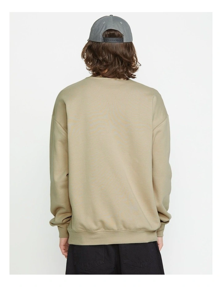 Operators Crew Neck Sweatshirt in Green image 2