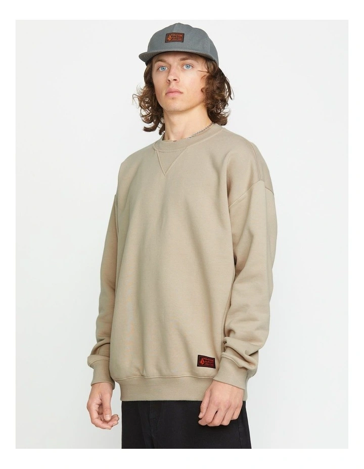 Operators Crew Neck Sweatshirt in Green image 3