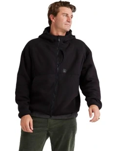 Nomaa Zip Up Hoodie in Black