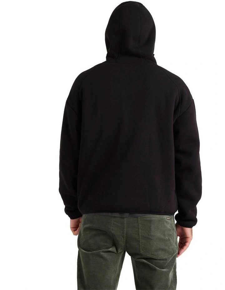 Nomaa Zip Up Hoodie in Black image 2