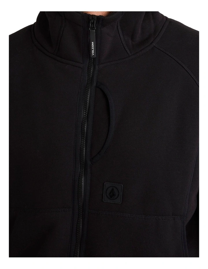 Nomaa Zip Up Hoodie in Black image 4