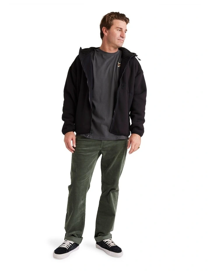 Nomaa Zip Up Hoodie in Black image 5