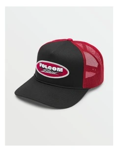 Shred Deck Trucker Cap in Red