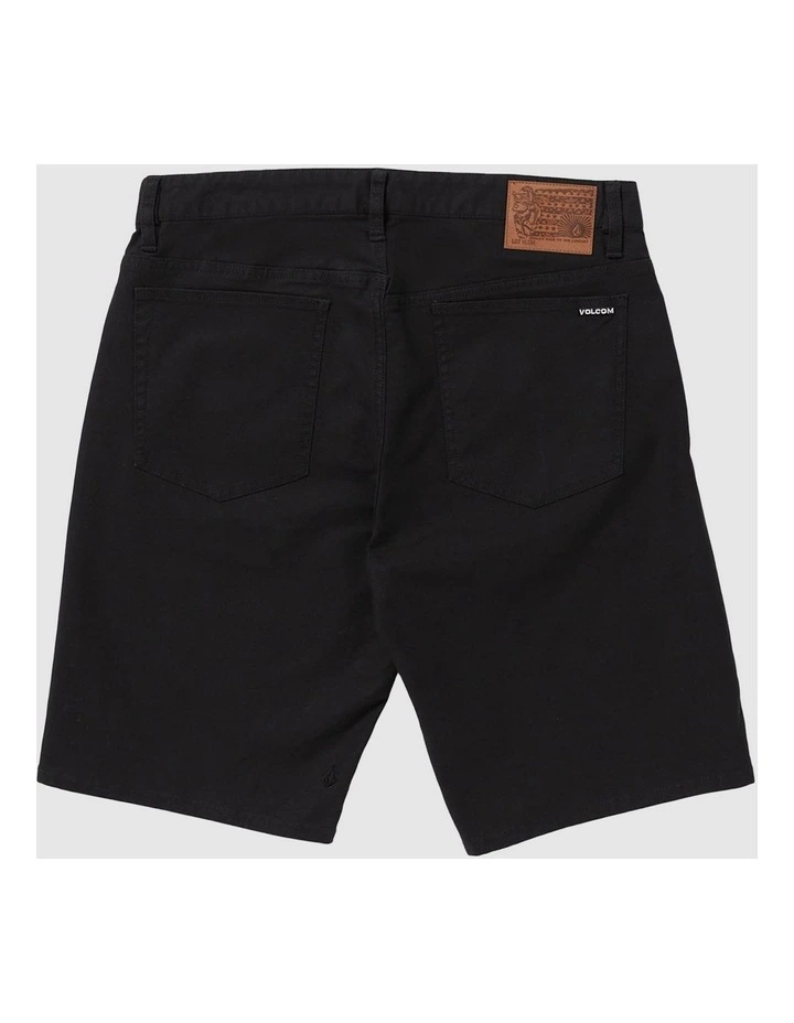 Modown Canvas 5 Pocket 20 Inch Shorts Black image 2