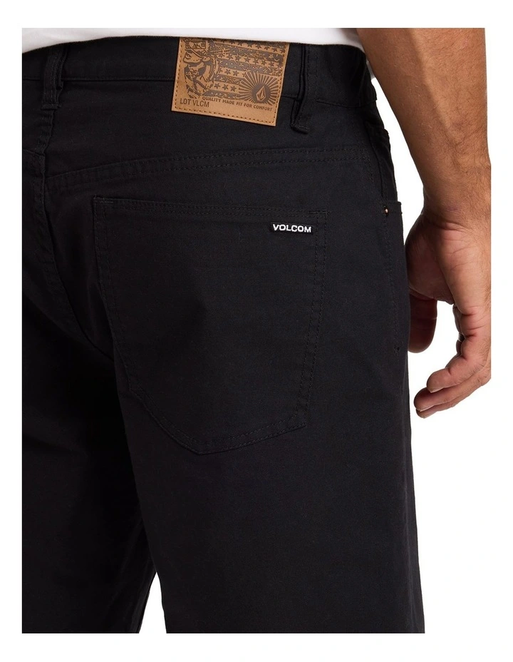 Modown Canvas 5 Pocket 20 Inch Shorts Black image 4