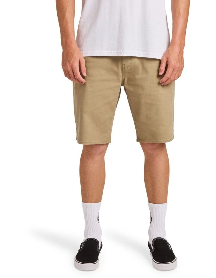 Modown Canvas 5 Pocket 20 Inch Shorts Khaki image 1