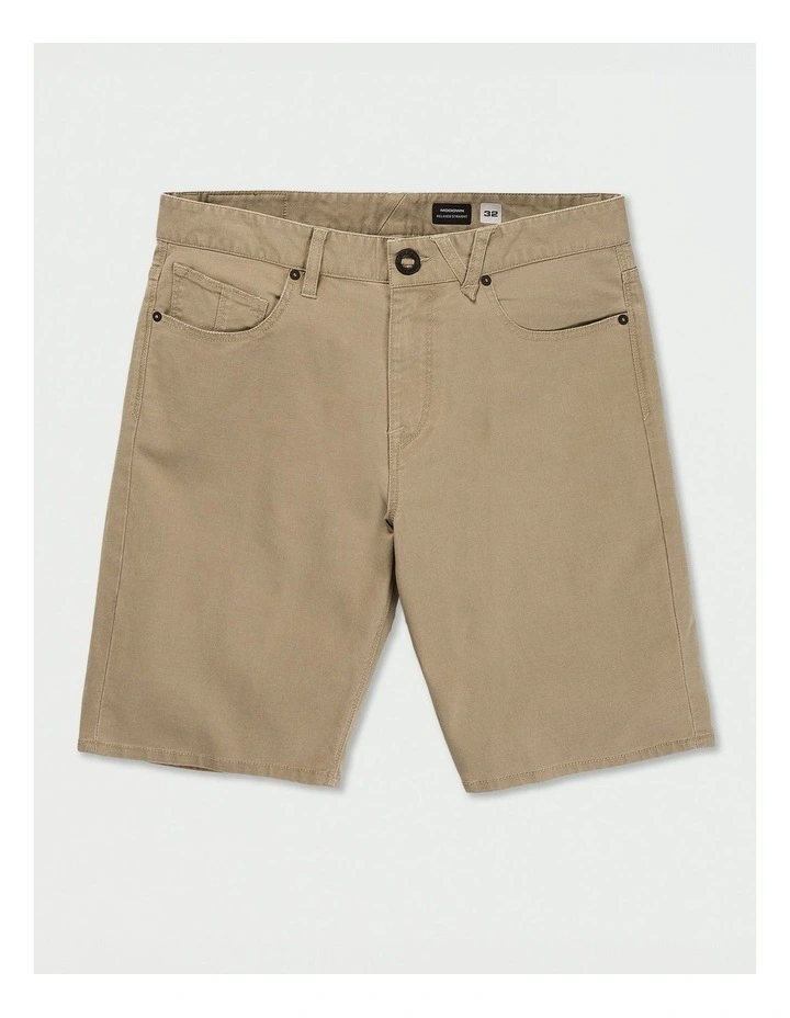 Modown Canvas 5 Pocket 20 Inch Shorts Khaki image 1