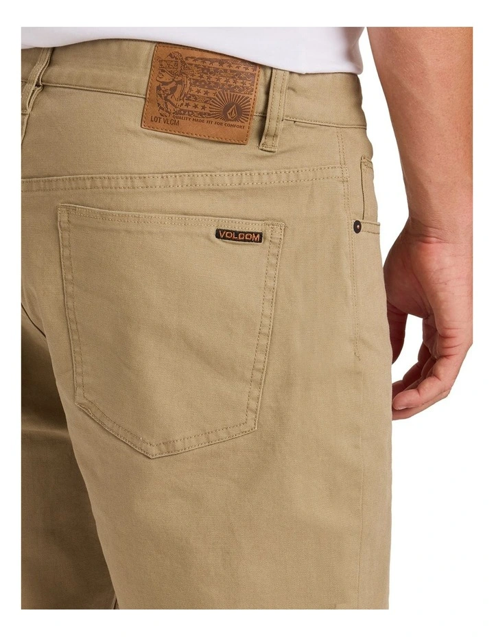 Modown Canvas 5 Pocket 20 Inch Shorts Khaki image 4
