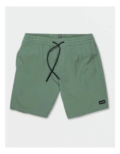 Stones Hybrid Elastic Waist 18 Inch Shorts Green