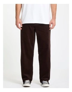 Frickin Loose Tapered Cord Chino Pant in Brown