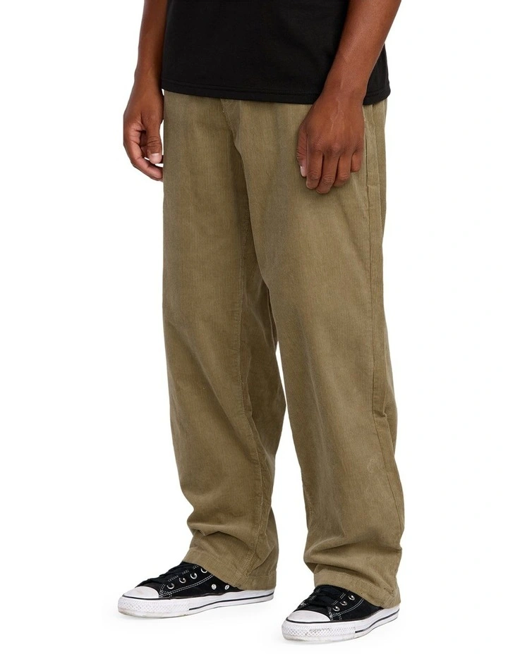 Frickin Loose Tapered Cord Chino Pant in Khaki image 3