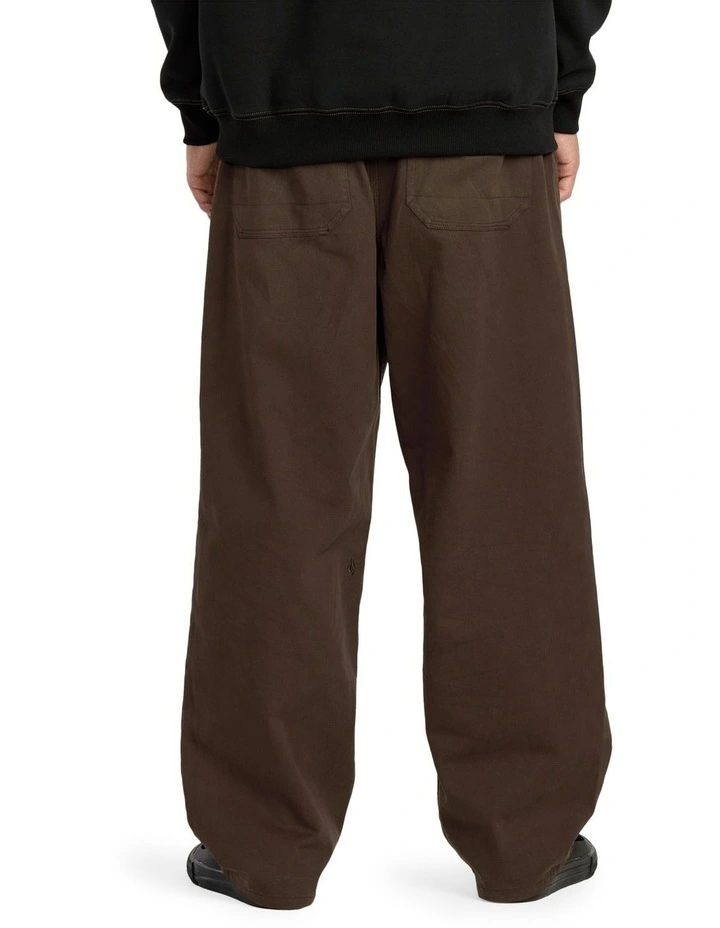 Chillow Pleat Elastic Waist Pant in Brown image 2