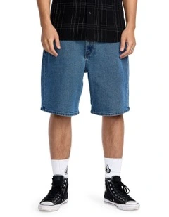 Billow Denim Shorts 22 Inch in Blue