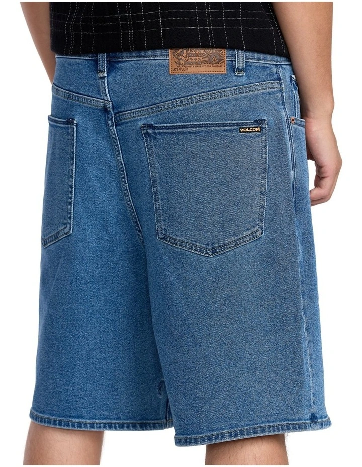 Billow Denim Shorts 22 Inch in Blue image 4