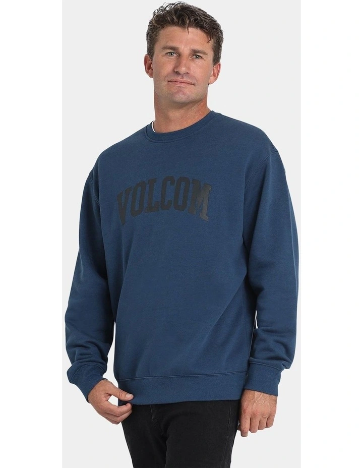 Volsity Crew Sweatshirt in Navy image 3