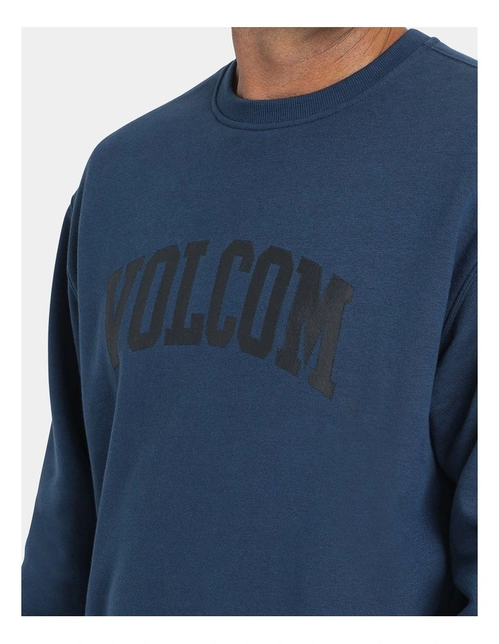 Volsity Crew Sweatshirt in Navy image 4