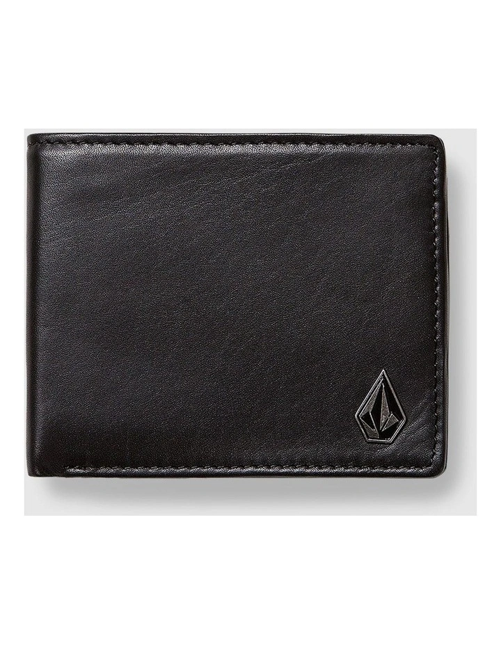 Single Stone Leather Wallet Black image 1