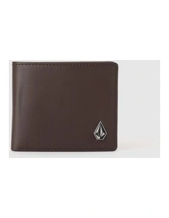 Single Stone Leather Wallet Brown
