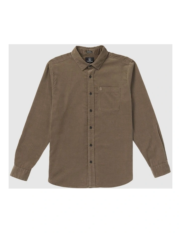 Zander Long Sleeve Shirt in Brown image 1