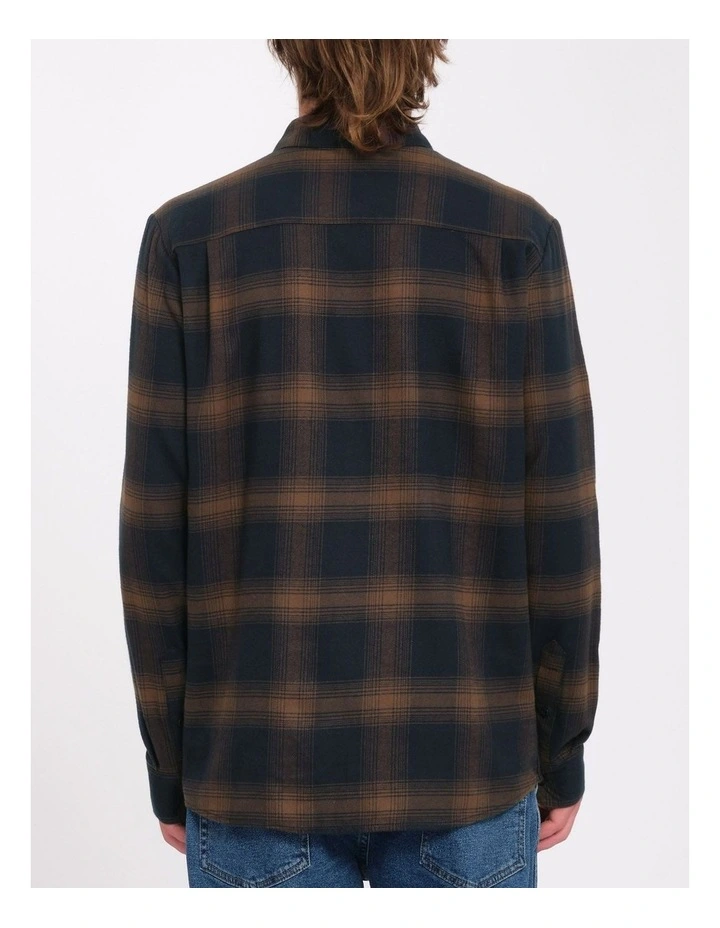 Netastone Flannel Long Sleeve Shirt in Brown image 2