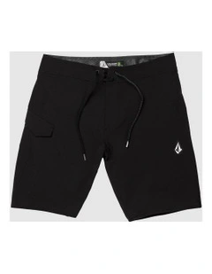 Lido Solid Mod Tech 20 Inch Boardshorts in Black