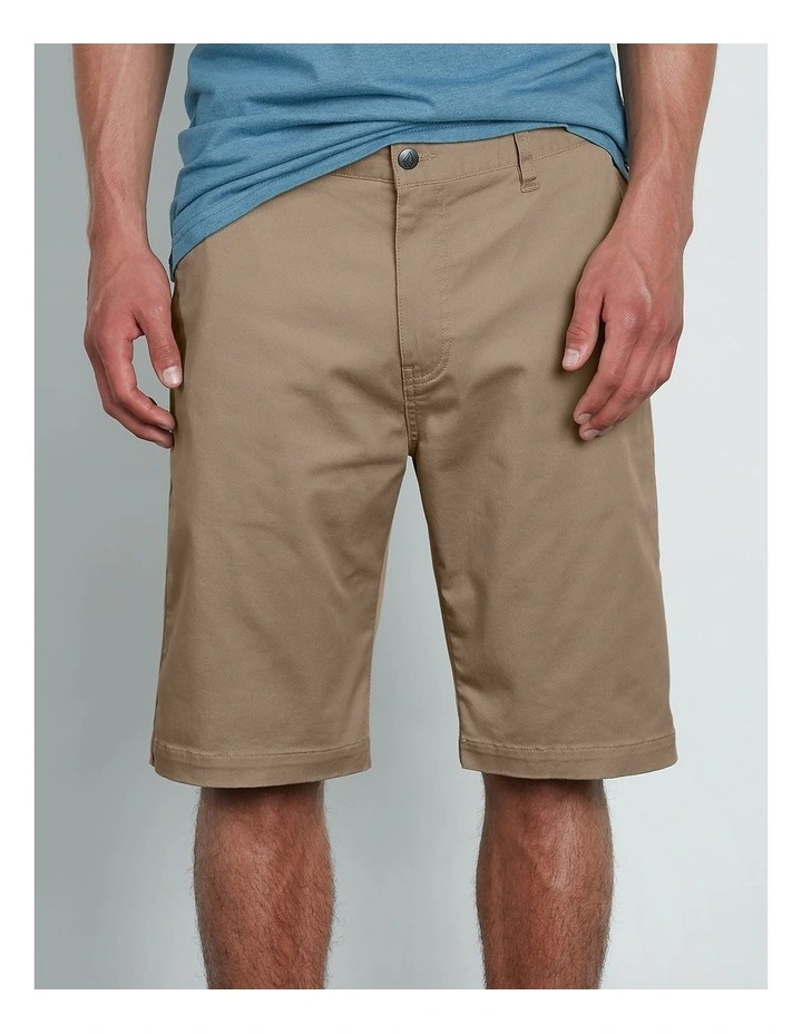 V Monty Stretch Shorts in Khaki image 1