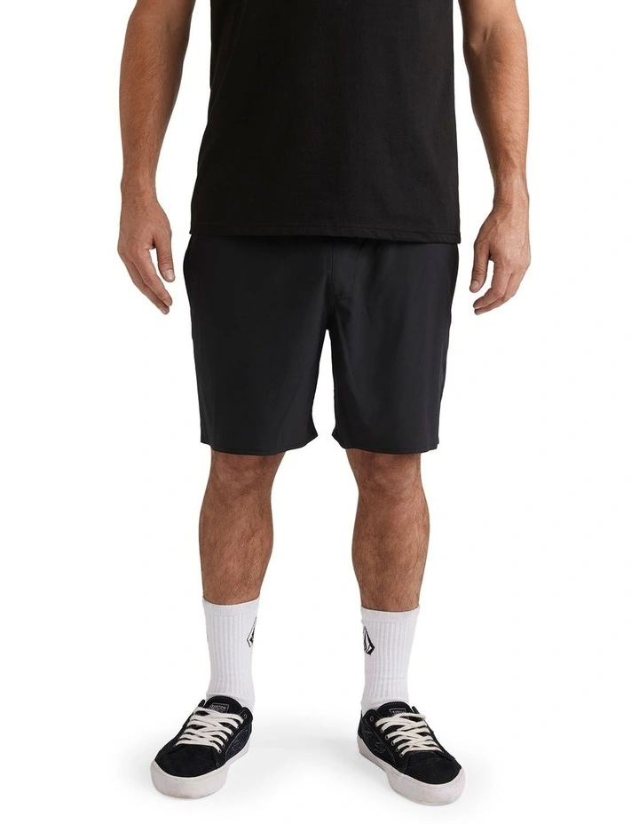 Sparklestone Elastic Waist Shorts in Black image 1