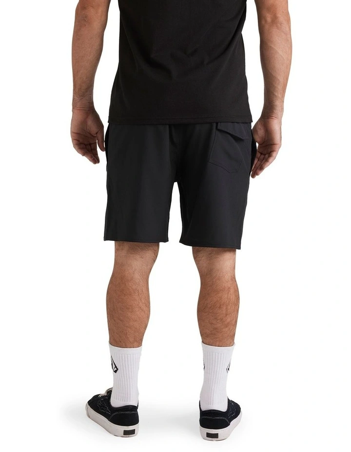 Sparklestone Elastic Waist Shorts in Black image 2