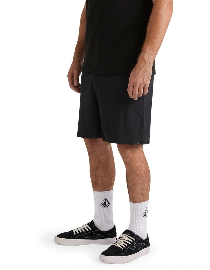 Sparklestone Elastic Waist Shorts in Black image 3
