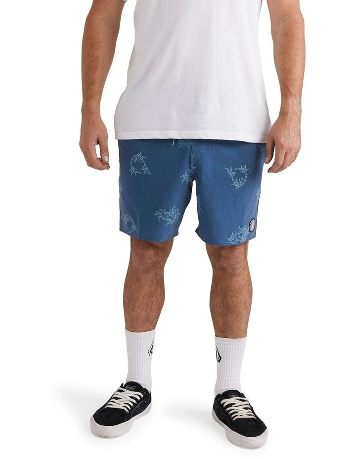 Regal Trop Psych Cotton 17 Inch Boardshorts in Blue image 1