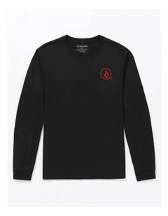 Mini Circle Long Sleeve T-shirt in Black