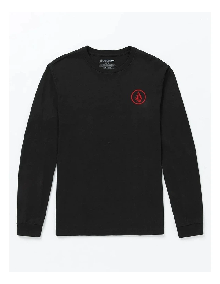 Mini Circle Long Sleeve T-shirt in Black image 1