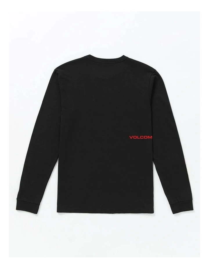 Mini Circle Long Sleeve T-shirt in Black image 2