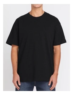 Solid Loose Short Sleeve T-shirt in Black