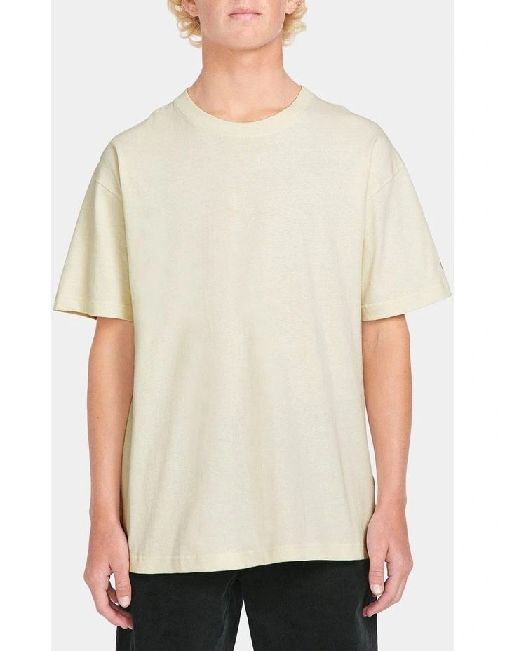 Solid Loose T-Shirt in Cream image 1
