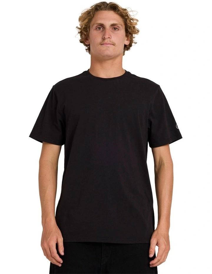 Aus Solid Short Sleeve T-shirt in Black image 1