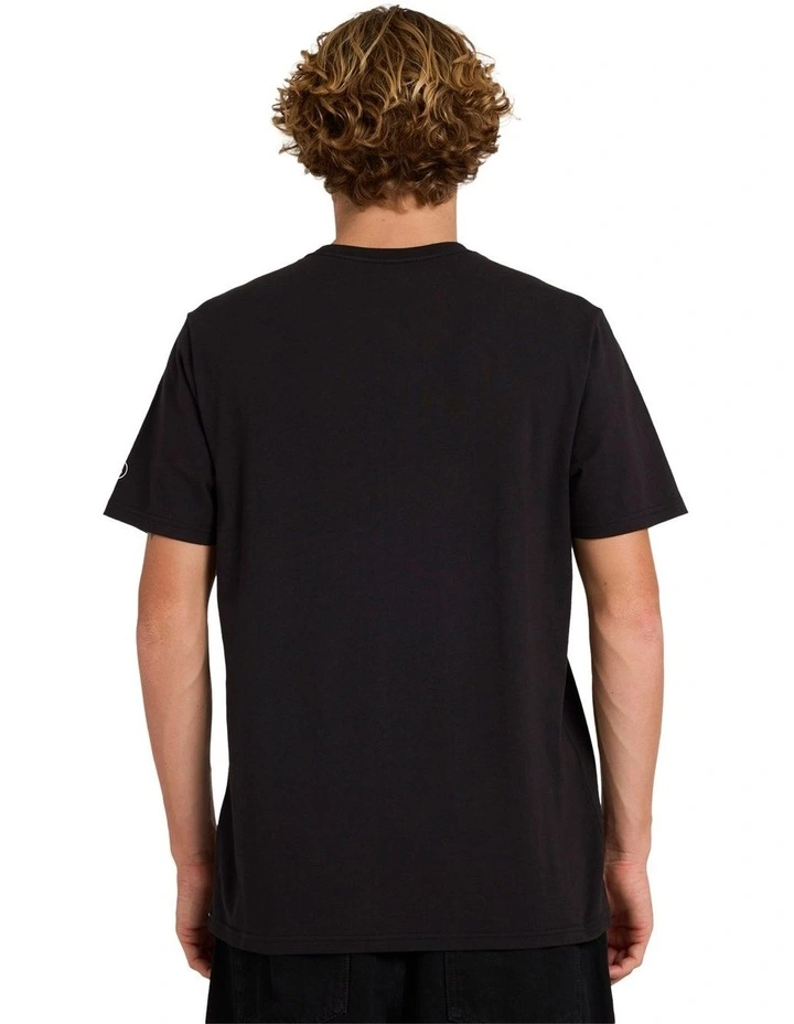 Aus Solid Short Sleeve T-shirt in Black image 2
