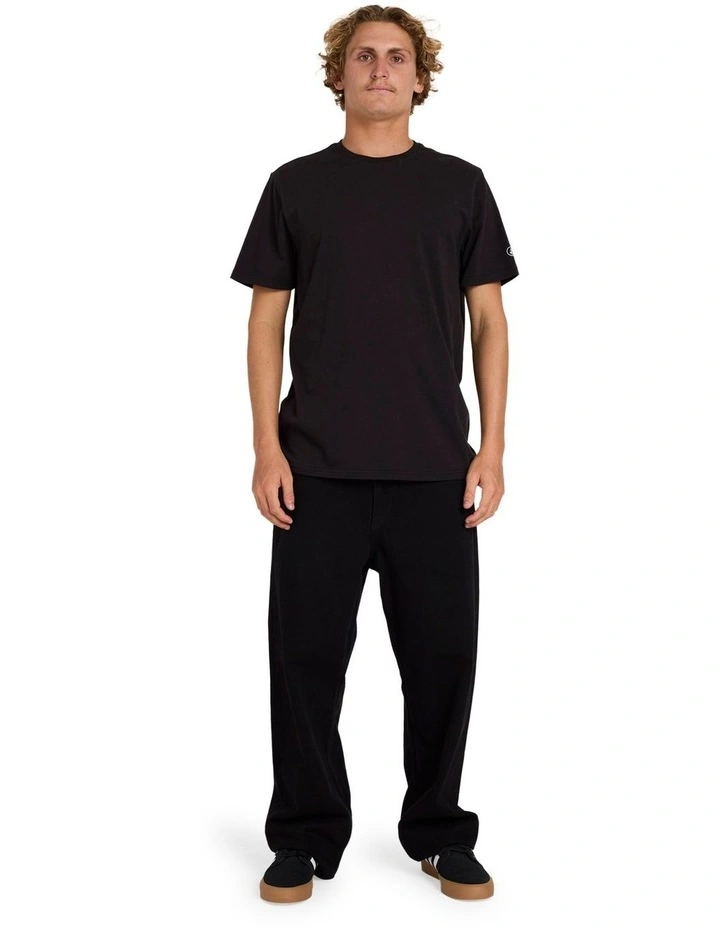 Aus Solid Short Sleeve T-shirt in Black image 4