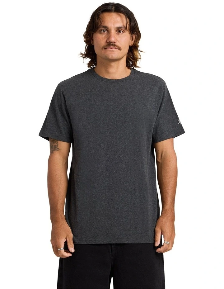 Aus Solid Short Sleeve T-Shirt in Grey image 1