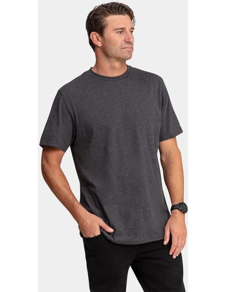 Aus Solid Short Sleeve T-Shirt in Grey image 1