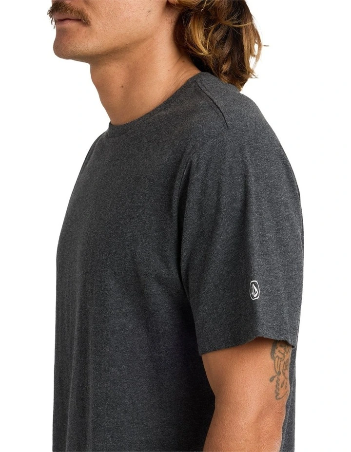 Aus Solid Short Sleeve T-Shirt in Grey image 3