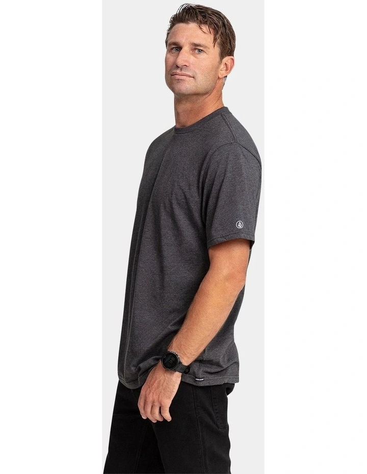 Aus Solid Short Sleeve T-Shirt in Grey image 3