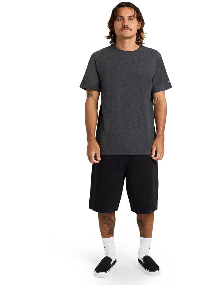 Aus Solid Short Sleeve T-Shirt in Grey image 4